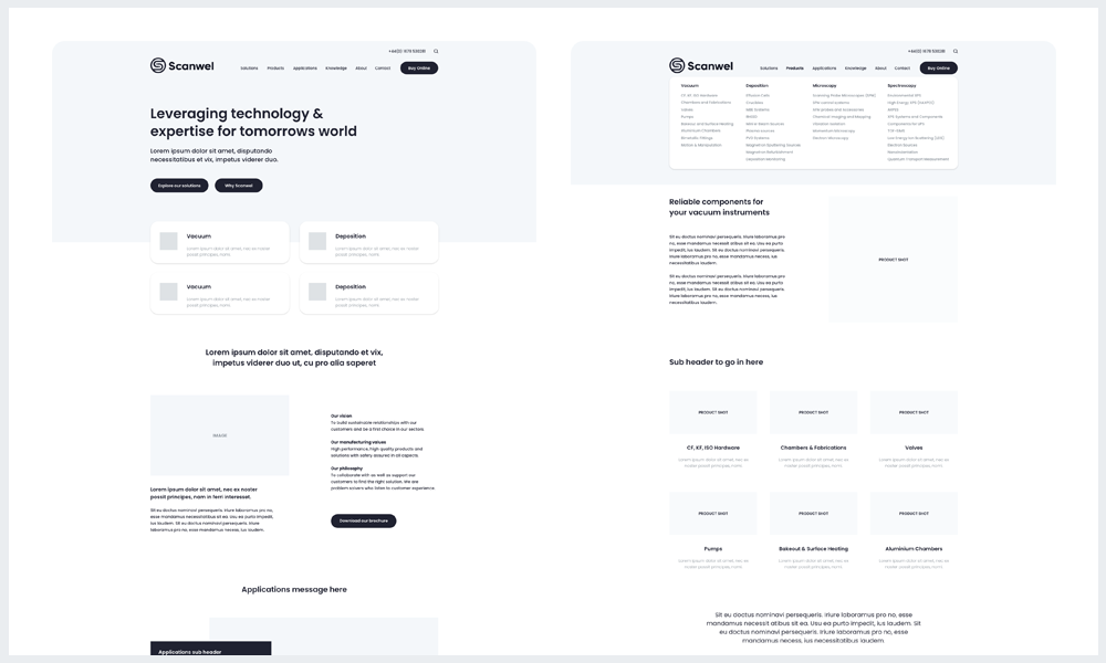 UX wireframe example